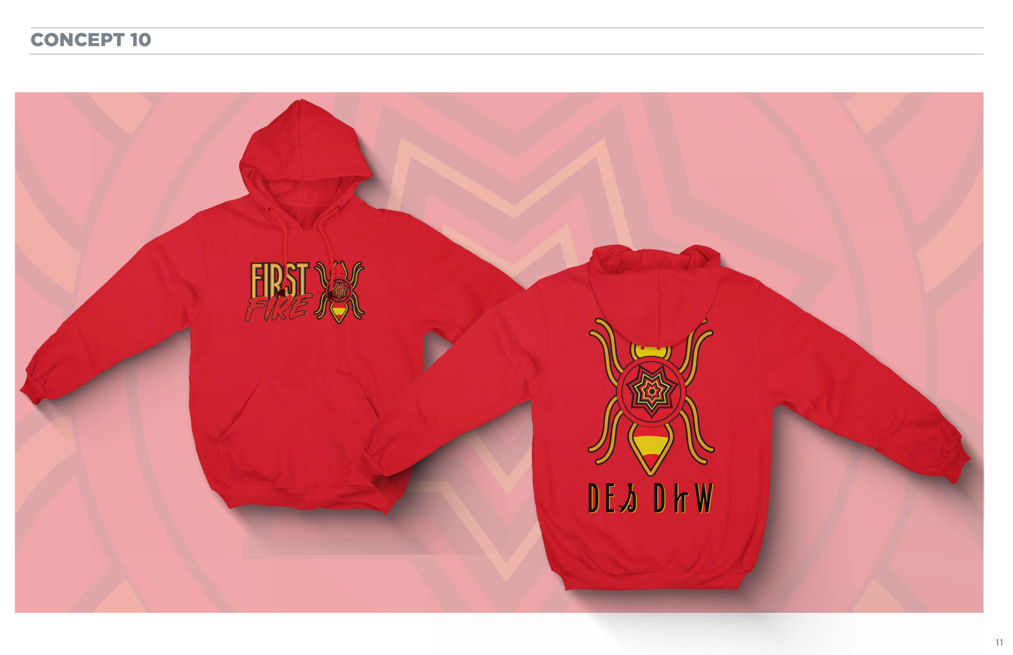 First Fire red hoodie concept